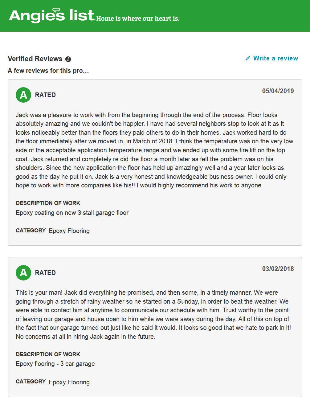 Angie's List Reviews